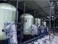 Système adoucisseur d'eau à double réservoir avec pompe, contrôle entièrement automatique, capacité de 500 L/heure pour un approvisionnement ininterrompu, garantie 1 an
