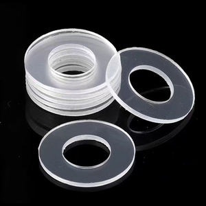 10 pièces/sac <span class=keywords><strong>Rondelle</strong></span> plate en plastique dur transparent PVC M1.2 M2 M6 M8 M12 Résistante aux hautes températures Isolation plastique Joint plat - Product Image 2