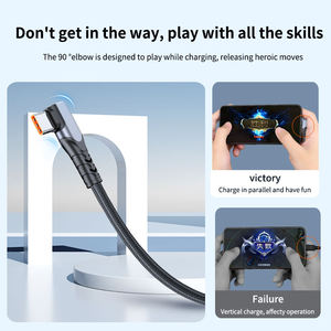 สายชาร์จเร็ว USB Type-C Pd 100W แบบโค้งงอ90องศาสำหรับ Samsung สำหรับ Xiaomi - Product Image 6