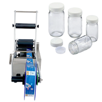 Machine d'étiquetage semi-automatique pour bouteilles rondes, étiqueteuse électrique de bureau pour bouteilles en verre, en plastique, bocaux, canettes, vente en gros