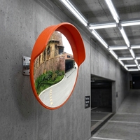 Miroir convexe/concave anti-vol en acrylique de 80 cm pour extérieur, grand angle, pour circulation routière, autoroute, parking, miroir bulle