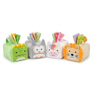 Juguete Sensorial de Tela para Bebés, Caja de Pañuelos con Forma de <span class=keywords><strong>Caballo</strong></span>, Juguete Educativo, Juguete de Aprendizaje Temprano, Esencial para Recién Nacidos, Juguete de Actividades con Dedos para Niños - Product Image 1