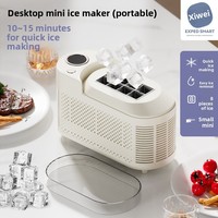 Pembuat Es Batu Otomatis Mini Portabel 12V Listrik untuk Rumah, Asrama, Kantor, Berkemah, dan Mobil
