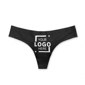 Suministro de fábrica, Tanga para mujer, estampado a pedido, ropa interior elástica duradera, transpirable y cómoda para mujer, uso diario en todas las estaciones - Product Image 2