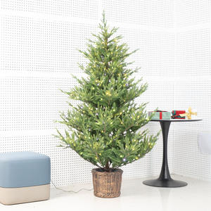 <span class=keywords><strong>Sapin</strong></span> de Noël <span class=keywords><strong>artificiel</strong></span> en <span class=keywords><strong>sapin</strong></span> arctique floqué pré-éclairé de 4.5 pieds avec 70 lumières claires listées UL - Product Image 4