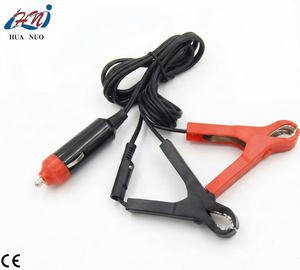 Prise allume-cigare de voiture avec pinces crocodiles, <span class=keywords><strong>câble</strong></span> d'alimentation électrique 12V/24V, adaptateur de chargeur de voiture, allume-cigare de voiture - Product Image 4