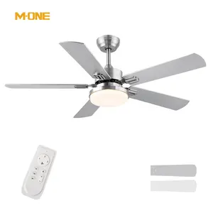 Manufacturer Ac 120v 52 Inch 5 Blade 24w Remote Control Nordic Modern Led Ceiling Fan With Light