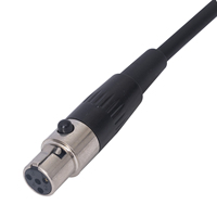 Conector de montaje en panel macho mini XLR montaje en panel circular mini chasis de micrófono de enchufe macho XLR de 3 pines
