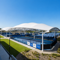 Toit de stade extérieur en PVDF PTFE avec structure en acier certifiée CE, résistant au feu et écologique, pour les sites sportifs et les écoles