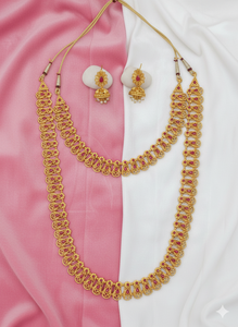 Ensemble de collier antique de créateur, polissage or haut de gamme, bijoux ethniques pour femmes, style traditionnel de luxe - Product Image 2