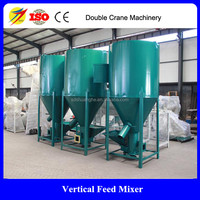 Mélangeur d'aliments vertical 1000 kg par lot en acier inoxydable pour volailles, bétail et animaux d'élevage à usage agricole