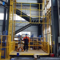 China Factory Hydraulischer Doppelführungsschienen-Hebebühnen aufzug für Lager