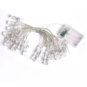 Weihnachts dekoration Girlanden Led Fotoclip Hängende Bild Lichter Batterie String Lichterketten