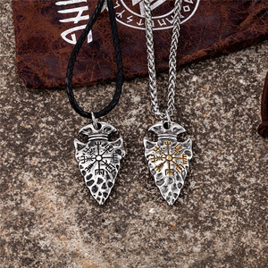 Collier avec pendentif flèche en acier inoxydable pour hommes, symbole de boussole viking, bijoux à la mode, cadeau - Product Image 3