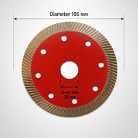 Lame de scie diamantée professionnelle industrielle de 105 mm pour carrelage et marbre, coupe humide/sèche, avec garantie de 3 ans