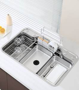 Évier de cuisine à montage supérieur avec isolation phonique, résistant aux taches et facile à nettoyer pour cuisine moderne - Product Image 6