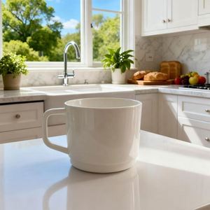 Tazas de Plástico de Alta Calidad con Asa, Logotipos Personalizados, Aislamiento Térmico, Aptas para Lavavajillas, Compatibles con Agua Hirviendo, Diseño Clásico - Product Image 1