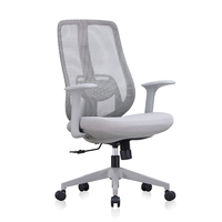 Nouvelle chaise de bureau à dossier moyen en maille avec dossier large confortable et repose-pieds pour poste de travail de cadre et de personnel