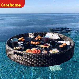 <span class=keywords><strong>Plateau</strong></span> flottant <span class=keywords><strong>de</strong></span> petit déjeuner <span class=keywords><strong>de</strong></span> brunch en rotin personnalisé d'hôtel pour la piscine <span class=keywords><strong>plateau</strong></span> flottant <span class=keywords><strong>de</strong></span> piscine pour la nourriture et les boissons plateaux <span class=keywords><strong>de</strong></span> service - Product Image 3