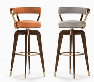 <span class=keywords><strong>Chaise</strong></span> de bar en <span class=keywords><strong>bois</strong></span> massif à dossier haut de style italien, luxe léger, pour salon moderne, <span class=keywords><strong>chaise</strong></span> industrielle - Product Image 4