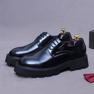 Zapatos Formales de Negocios para Hombre, Nuevos Modelos de Verano, Zapatos de Boda de Tres Piezas, de Cuero Vacuno, con Punta Cuadrada, con Cordones, Transpirables y Antideslizantes - Product Image 4
