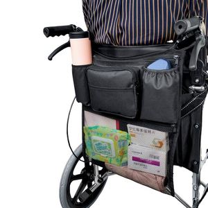 BSCI Factory Multifunction Wheelchair <b>Wheel</b> Storage <b>Backpack</b> Easy Install Mesh Wheelchair Back Bag with Bottle Pocket - Product Image 1