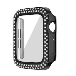 Pare-chocs PC Diamond Bling galvanoplastie avec étuis de protection en verre pour <span class=keywords><strong>Apple</strong></span> <span class=keywords><strong>Watch</strong></span> <span class=keywords><strong>45</strong></span> 44 42 41 40 38 <span class=keywords><strong>mm</strong></span> pour IWatch Series 4 5 6 <span class=keywords><strong>7</strong></span> - Product Image 1