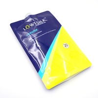 Pochette souple brillante en plastique de 1000 ml grande capacité avec bouchon à vis et bec verseur pour crème capillaire liquide, oxydant et révélateur