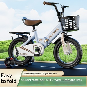 <span class=keywords><strong>Bicicletta</strong></span> per Bambini da 2-9 <span class=keywords><strong>Anni</strong></span> con Rotelle di Supporto, Design Pieghevole per Ragazze e Ragazzi, Ruote da 12-18 Pollici - Product Image 3