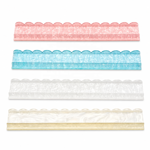 Ensemble de 4 supports à bords festonnés en acrylique pour Mahjong, 20 pouces, pour rangement de tuiles de Mahjong américain et accessoires de jeu - Product Image 1