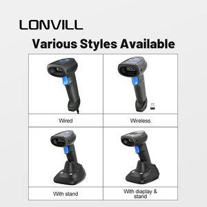 Lonvill USB có dây cảm ứng quét Đầu đọc mã vạch 2.4G 2D 1D cầm tay QR Máy quét mã vạch cho kho - Product Image 5