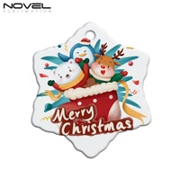 Ornements de Noël en céramique vierges personnalisables par sublimation DIY, impression par transfert thermique, écologiques, 11 formes disponibles, pour sapin de Noël