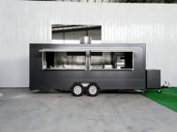 Nouvelle remorque de restauration rapide en acier inoxydable, cuisine mobile, four à pizza, grill, équipement pour glaces, bonbons, chips - résistant à la rouille, usage commercial