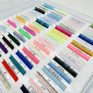 Giáng sinh lông mi Hàn Quốc PBT cá nhân màu Lash phần mở rộng Cầu Vồng Màu Mix khay màu lông mi phần mở rộng - Product Image 4