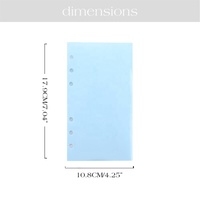 Carpeta de documentos Hongbo A6 de PVC esmerilado, superventas, con ranura para tarjetas, tipo sobre, para carpetas de 6 anillas y billetera