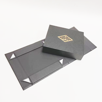 Boîte magnétique pliable de luxe, boîte cadeau en papier noir pliable avec aimants puissants et insert en mousse, taille et couleur personnalisées OEM