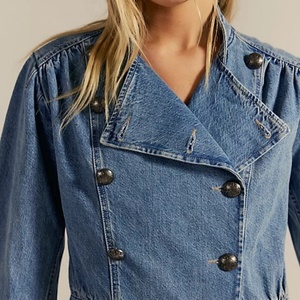 Fabricant de vêtements 2025, jeans en denim de haute qualité pour femmes, vestes en denim tendance, manteaux en denim pour femmes - Product Image 4
