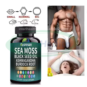 Ausresea 개인 라벨 바다 모스 3000mg 검은 씨 오일 2000mg Ashwagandha 생강 보충 바다 이끼 캡슐 - Product Image 3