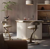Chaise de bar moderne minimaliste italienne en acier inoxydable doré tabouret de luxe léger écologique et durable pour le salon de la maison