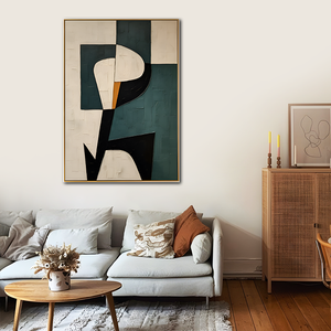 Dipinto a Olio Astratto Semplice con Texture, Arte Murale Incorniciata Pronta da Appendere per Decorazione Casa e Hotel - Product Image 6