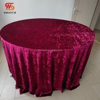 Nappe ronde en velours écrasé de haute qualité pour mariage, banquet, hôtel, événement - Vente en gros