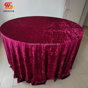 SMOOTH - Mantel Redondo de Terciopelo Arrugado de Alta Calidad al por Mayor para Bodas, Banquetes, Hoteles y Eventos - Product Image 5