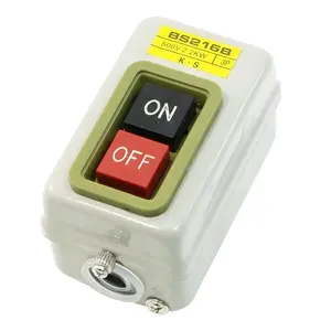Botão de travamento automático, botão interruptor de controle de botão ligar/desligar, BS-216B 3p 380v 10a 2.2kw