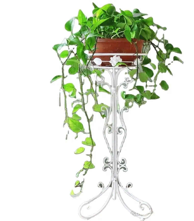 Junju עציץ Stand מתכת אירופאי סגנון פרח עציץ מדף מחזיק Rack תצוגת עבור חיצוני מקורה עיצוב הבית
