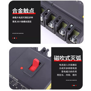 Delixi DZ20L-250/4300 200A/250A 4P เครื่องป้องกันกระแสไฟฟ้าตกค้างเบรกเกอร์ลม - Product Image 1