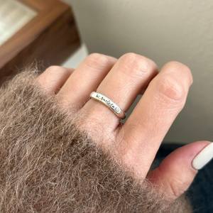 แหวนเงินแท้ S925 สไตล์วินเทจเกาหลี INS ดีไซน์เปิดทรงสี่เหลี่ยม เรียบง่าย มีเอกลักษณ์ เสริมลุคสวย คุณภาพดี สำหรับผู้หญิง - Product Image 1