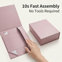 Boîtes cadeaux à fermeture magnétique rose poudré, emballage élégant et luxueux pour bijoux, cosmétiques, cadeaux de demoiselles d'honneur, cadeaux d'anniversaire