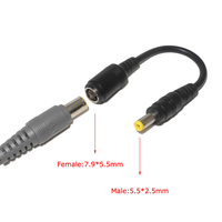 7.9x5.5mm à 5.5*2.5mm 5.5*2.1mm câble de connecteur de cordon de prise d'alimentation cc pour ordinateur portable Lenovo