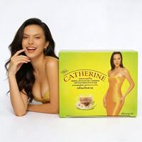 Thé minceur aux herbes Catherine, saveur chrysanthème, boîte de 20 sachets de thé pour femmes, faible teneur en glucides, gestion du poids