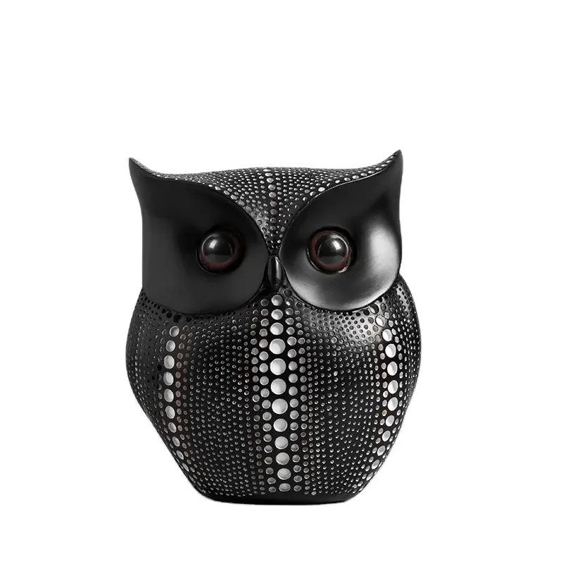 New Design Nordic Style Resin Wave Point Animal Owl Creative Desktop Furnishing Articles Home Bedside Table Decoration
